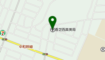 香芝西真美郵便局の地図画像