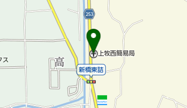 上牧西簡易郵便局の地図画像