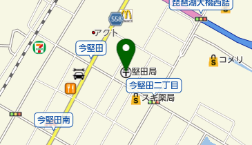 堅田郵便局の地図画像