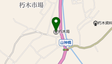 朽木郵便局の地図画像