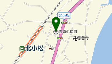 志賀小松郵便局の地図画像