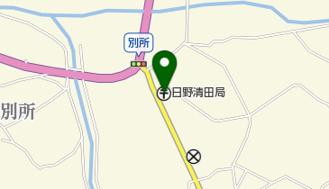 日野清田郵便局の地図画像