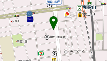 和歌山美園郵便局の地図画像