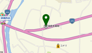 海南本郷郵便局の地図画像
