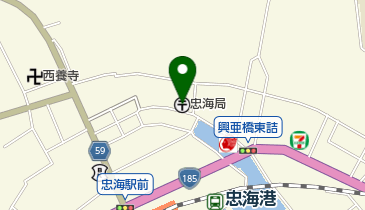 忠海郵便局の地図画像