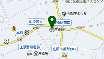 庄原郵便局の地図画像