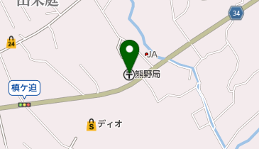 熊野郵便局の地図画像