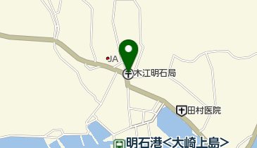 木江明石郵便局の地図画像