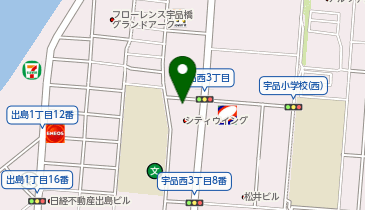 広島宇品西郵便局の地図画像