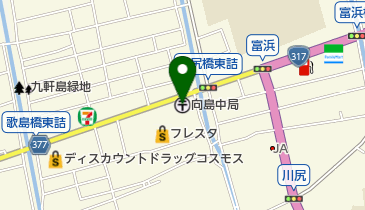 向島中郵便局の地図画像