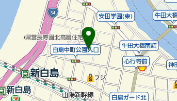 広島白島中郵便局の地図画像