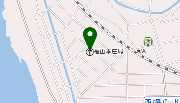 福山本庄郵便局の地図画像