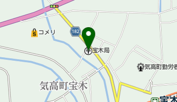 宝木郵便局の地図画像