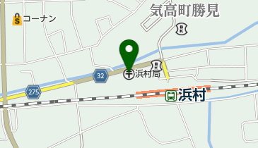 浜村郵便局の地図画像