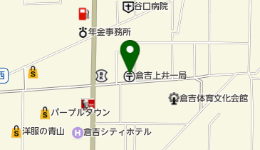 倉吉上井一郵便局の地図画像