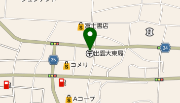 出雲大東郵便局の地図画像