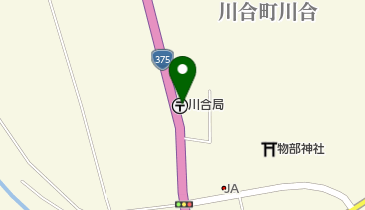 川合郵便局の地図画像