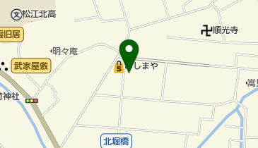 松江北堀郵便局の地図画像