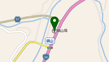 鍋山郵便局の地図画像