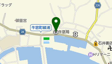 牛窓郵便局の地図画像