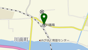 川面郵便局の地図画像