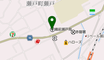 備前瀬戸郵便局の地図画像