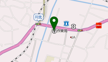 作東郵便局の地図画像