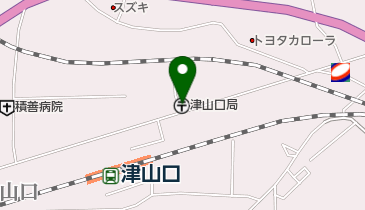 津山口郵便局の地図画像