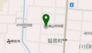 津山坪井郵便局の地図画像