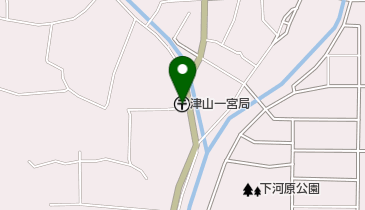 津山一宮郵便局の地図画像