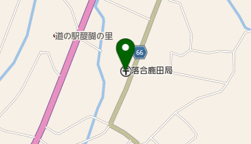 落合鹿田郵便局の地図画像