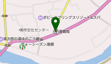 湯郷郵便局の地図画像