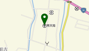 秀天郵便局の地図画像