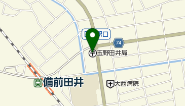 玉野田井郵便局の地図画像