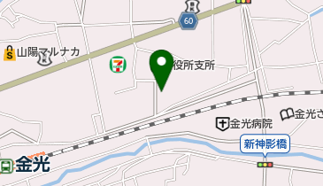 金光宮黒郵便局の地図画像