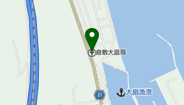 倉敷大畠郵便局の地図画像