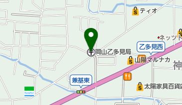 岡山乙多見郵便局の地図画像