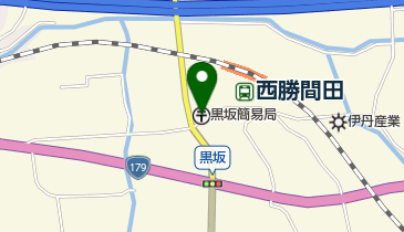 黒坂簡易郵便局の地図画像