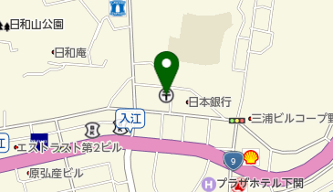 下関入江郵便局の地図画像