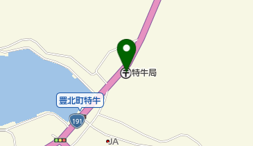 特牛郵便局の地図画像