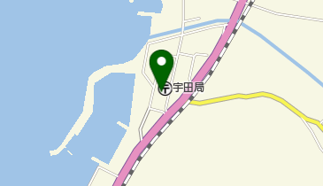 宇田郵便局の地図画像