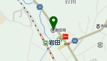 岩田郵便局の地図画像