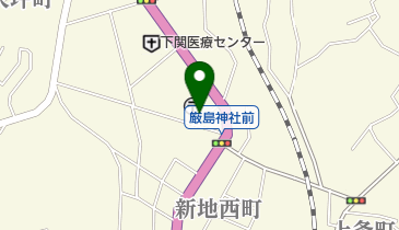 下関上新地郵便局の地図画像
