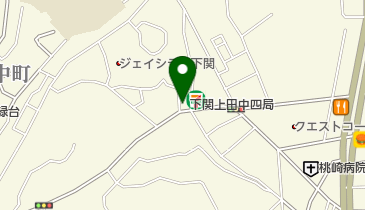 下関上田中四郵便局の地図画像