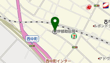 宇部助田郵便局の地図画像