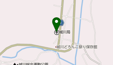城川郵便局の地図画像
