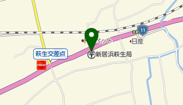 新居浜萩生郵便局の地図画像