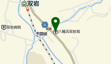 八幡浜双岩郵便局の地図画像