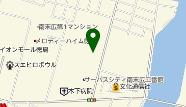 徳島末広郵便局の地図画像