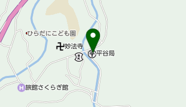 平谷郵便局の地図画像